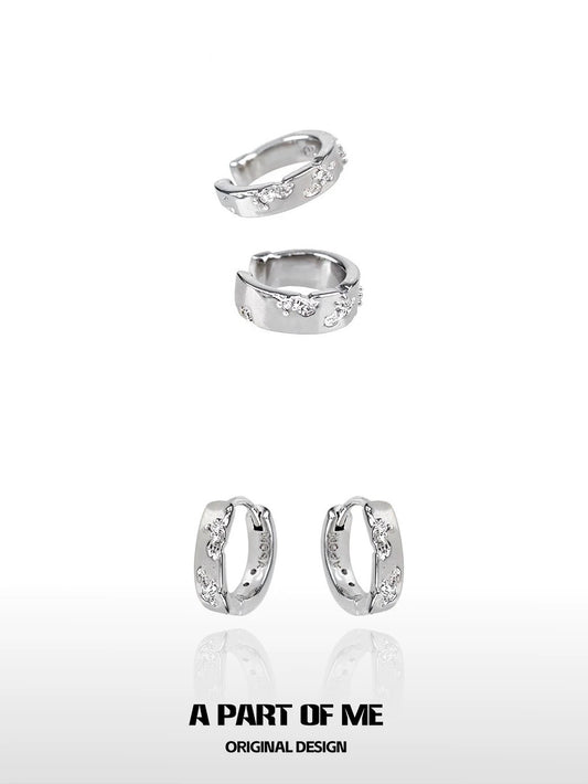 BROKEN II 18K Platinum Plating Earcuffs & Earrings