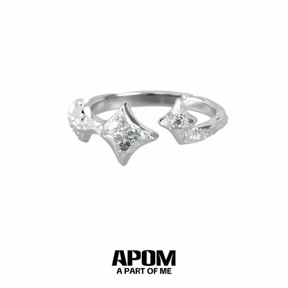 Starlight S925 Sterling Silver Adjustable Rings