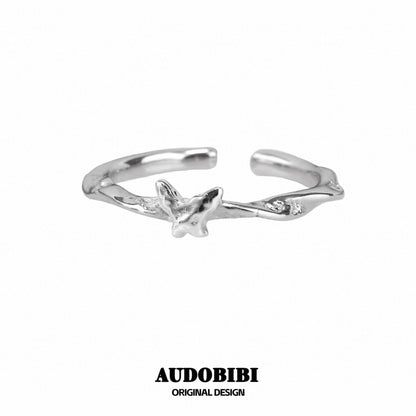 Imprinted S925 Sterling Silver Adjustable Ring