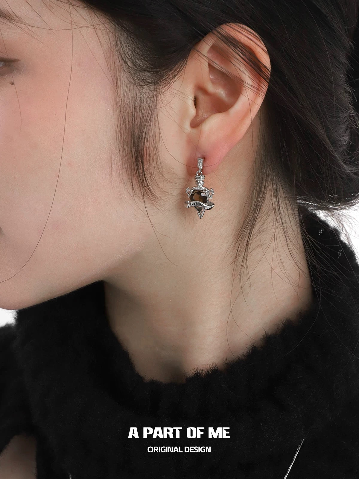 Mixtures 18K Platinum Plating Love Potion Dangle Stud Earrings