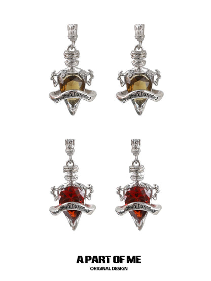 Mixtures 18K Platinum Plating Love Potion Dangle Stud Earrings