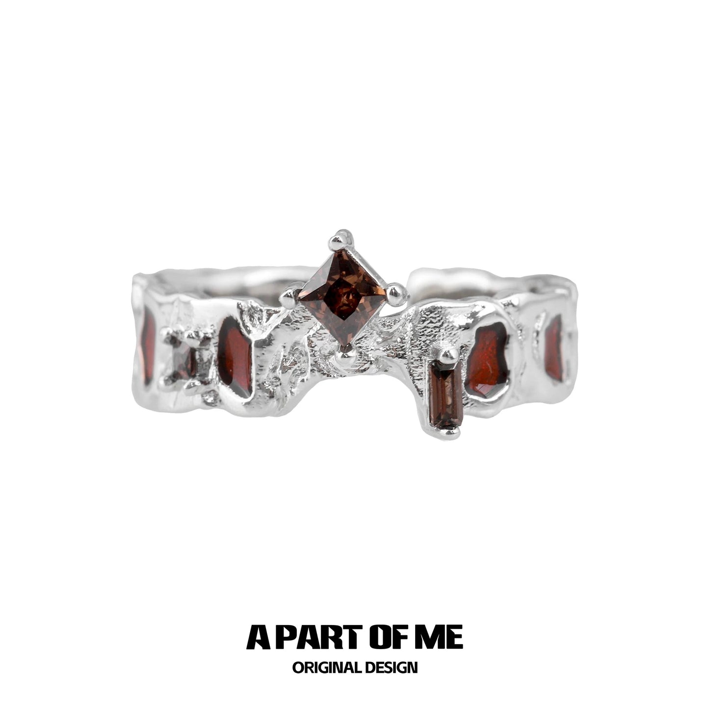 Wasteland S925 Sterling Silver Adjustable Maillard Couple Ring
