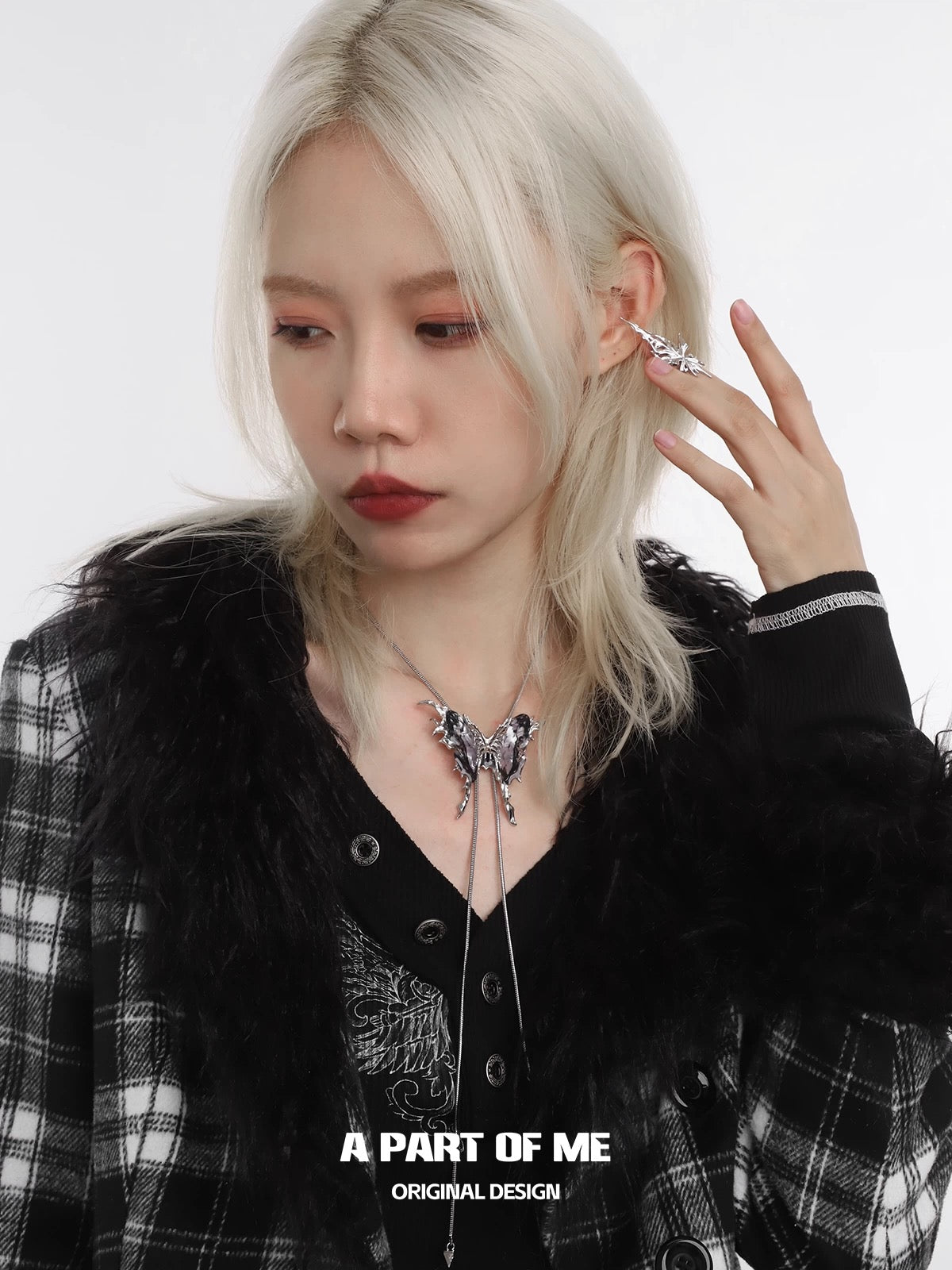 Butterfly S925 Sterling Silver Adjustable Nail Ring