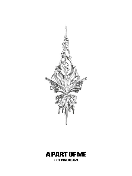 Butterfly S925 Sterling Silver Adjustable Nail Ring