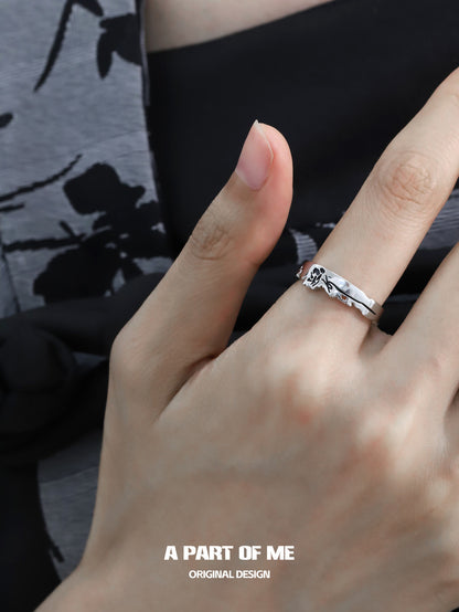 Moonlight Faust S925 Sterling Silver Couple Ring