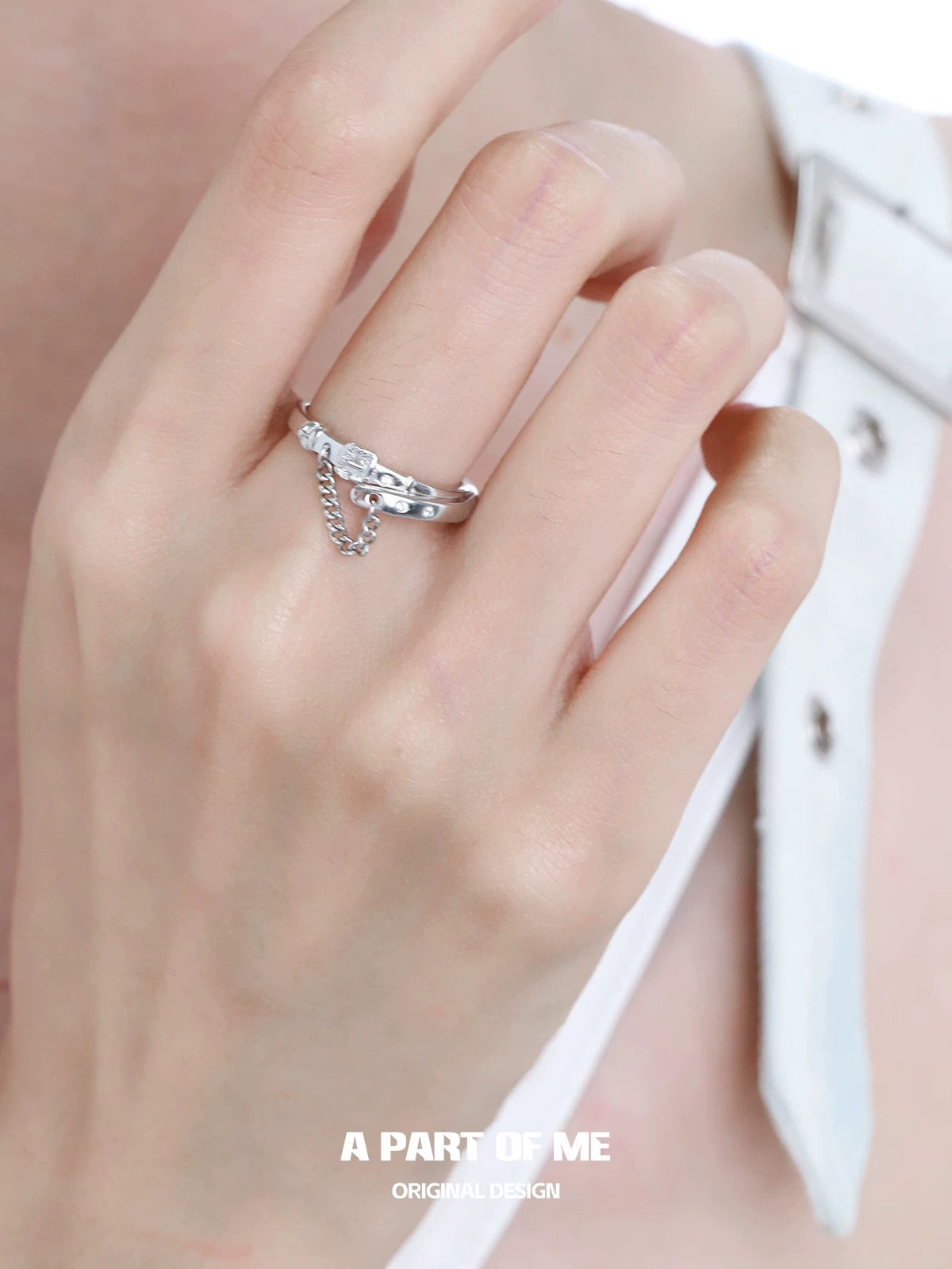 Belt S925 Sterling Silver Tassel Adjustable Ring