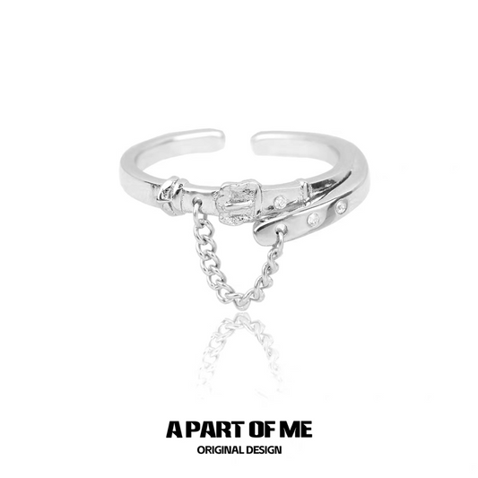 Belt S925 Sterling Silver Tassel Adjustable Ring