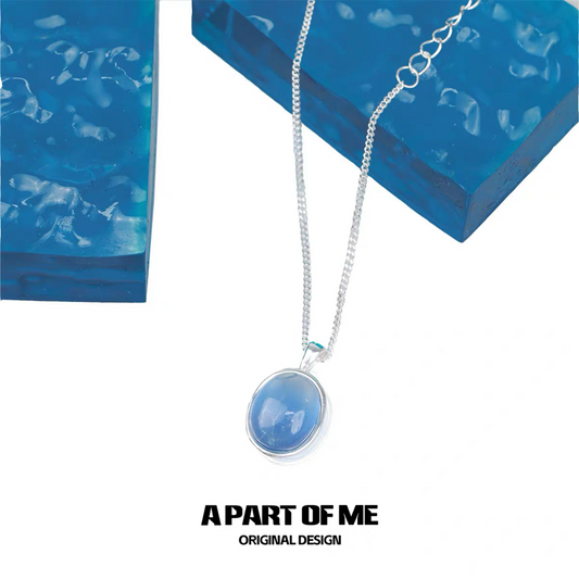 Aquamarine S925 Sterling Silver Pendant Necklace