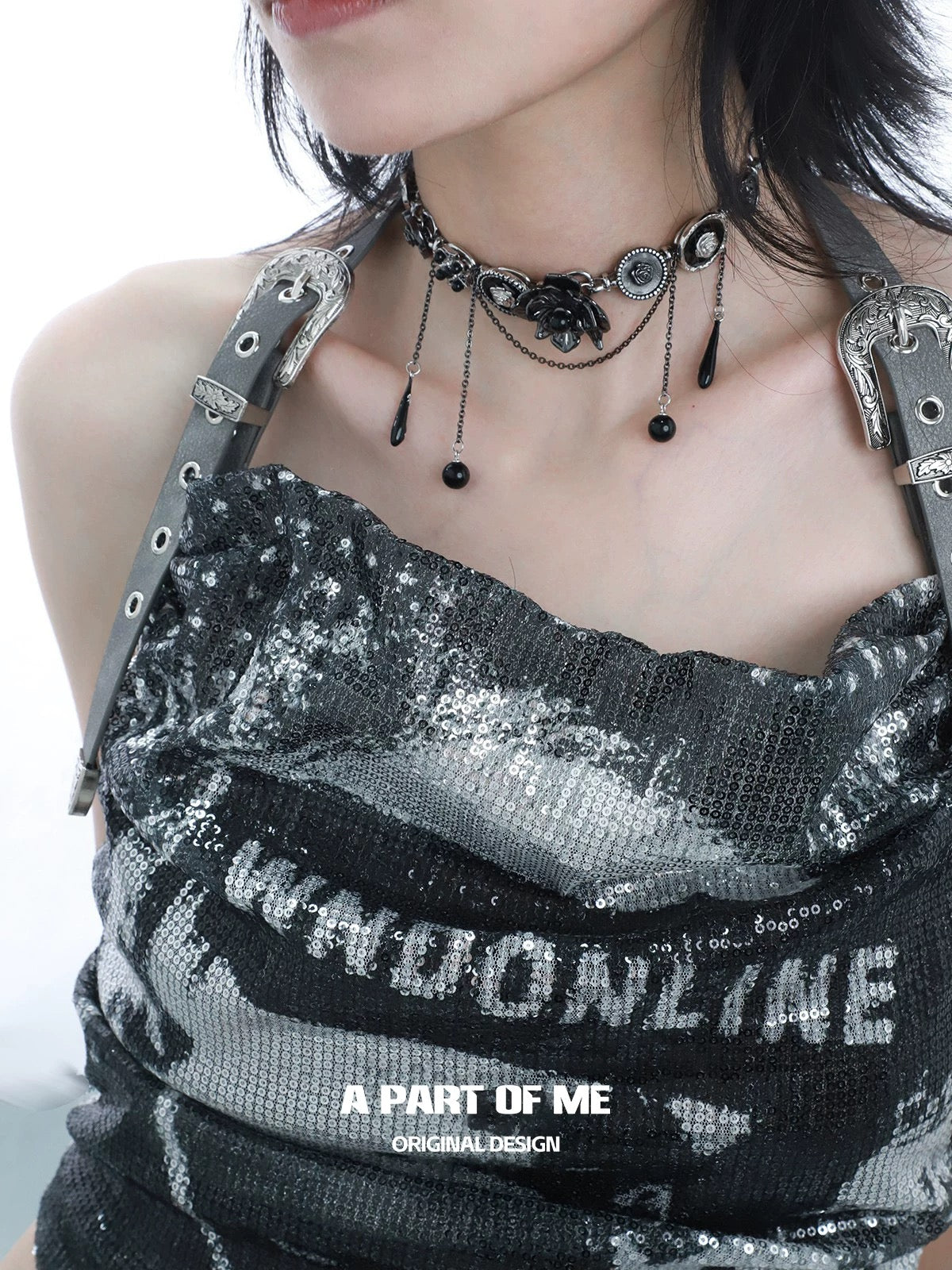 Black Orchid 18K Platinum Plating Retro Choker