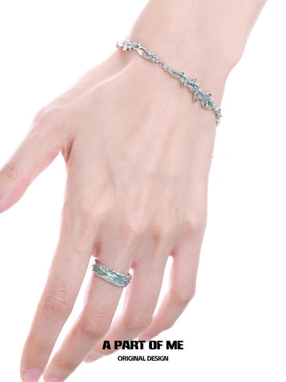 Mint Collection 18K Platinum Plating Resin Slider Bracelet