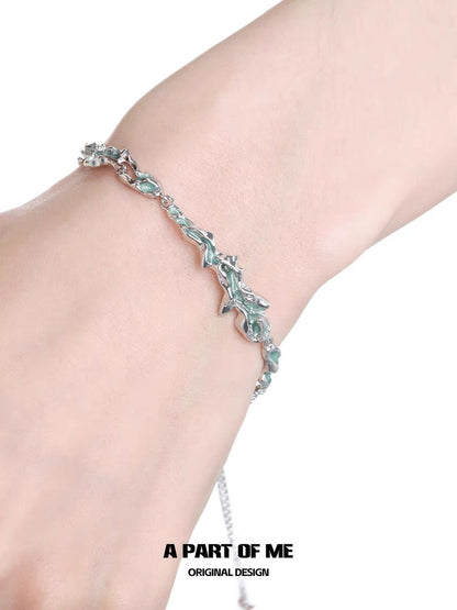 Mint Collection 18K Platinum Plating Resin Slider Bracelet