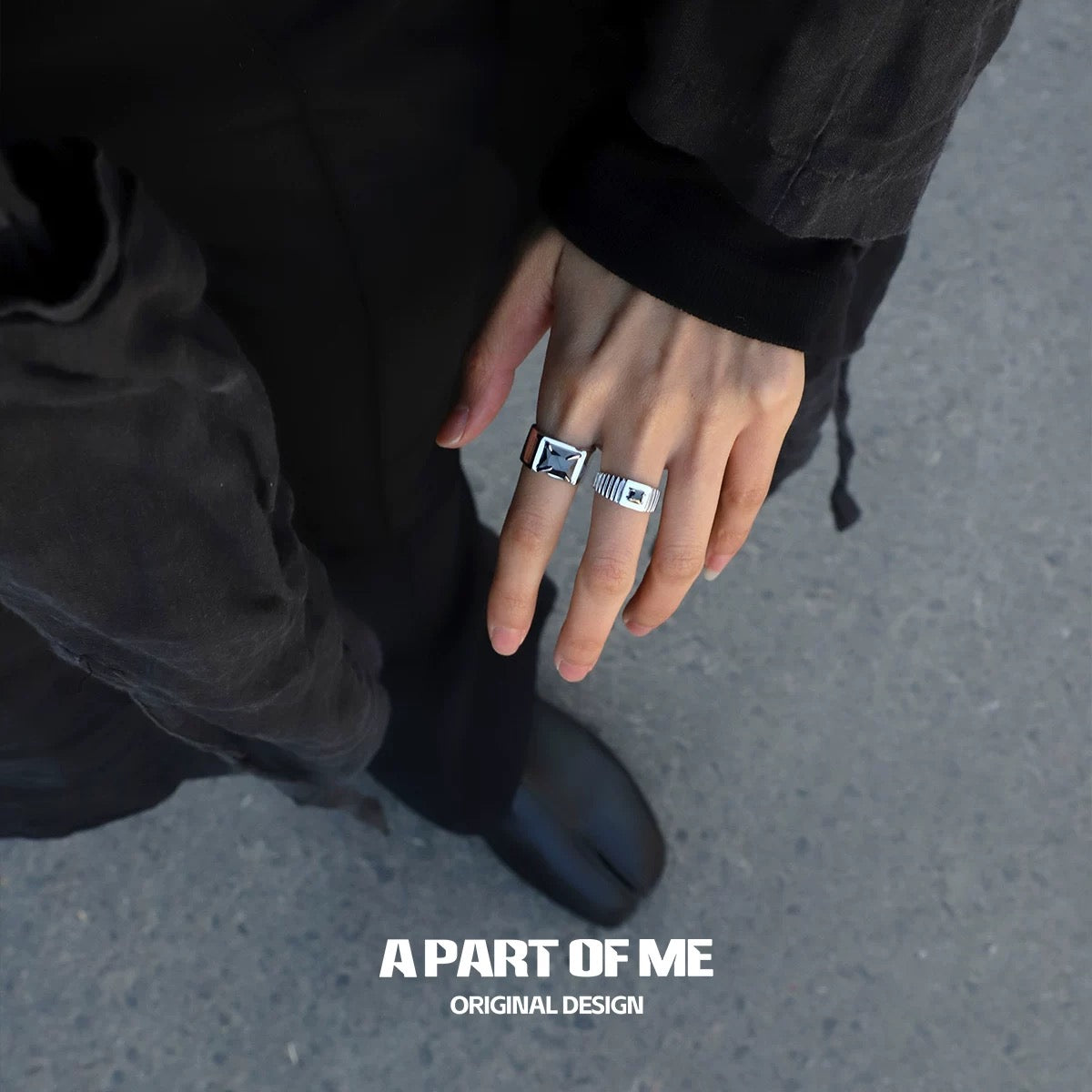 SIM Card Collection S925 Sterling Silver Adjustable Couple Ring