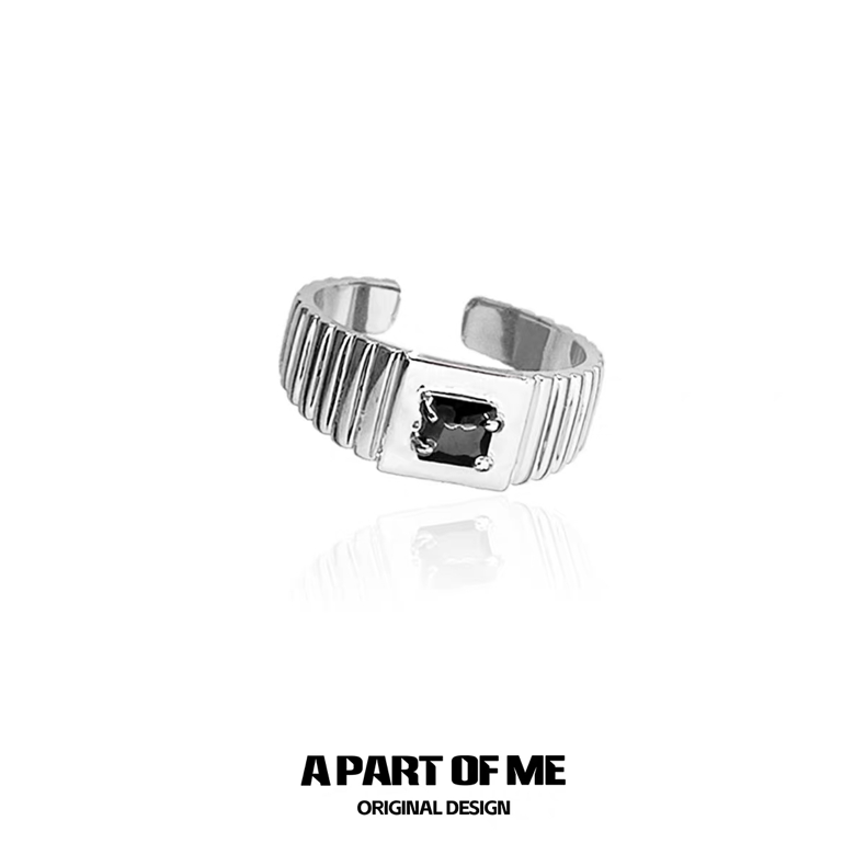 SIM Card Collection S925 Sterling Silver Adjustable Couple Ring