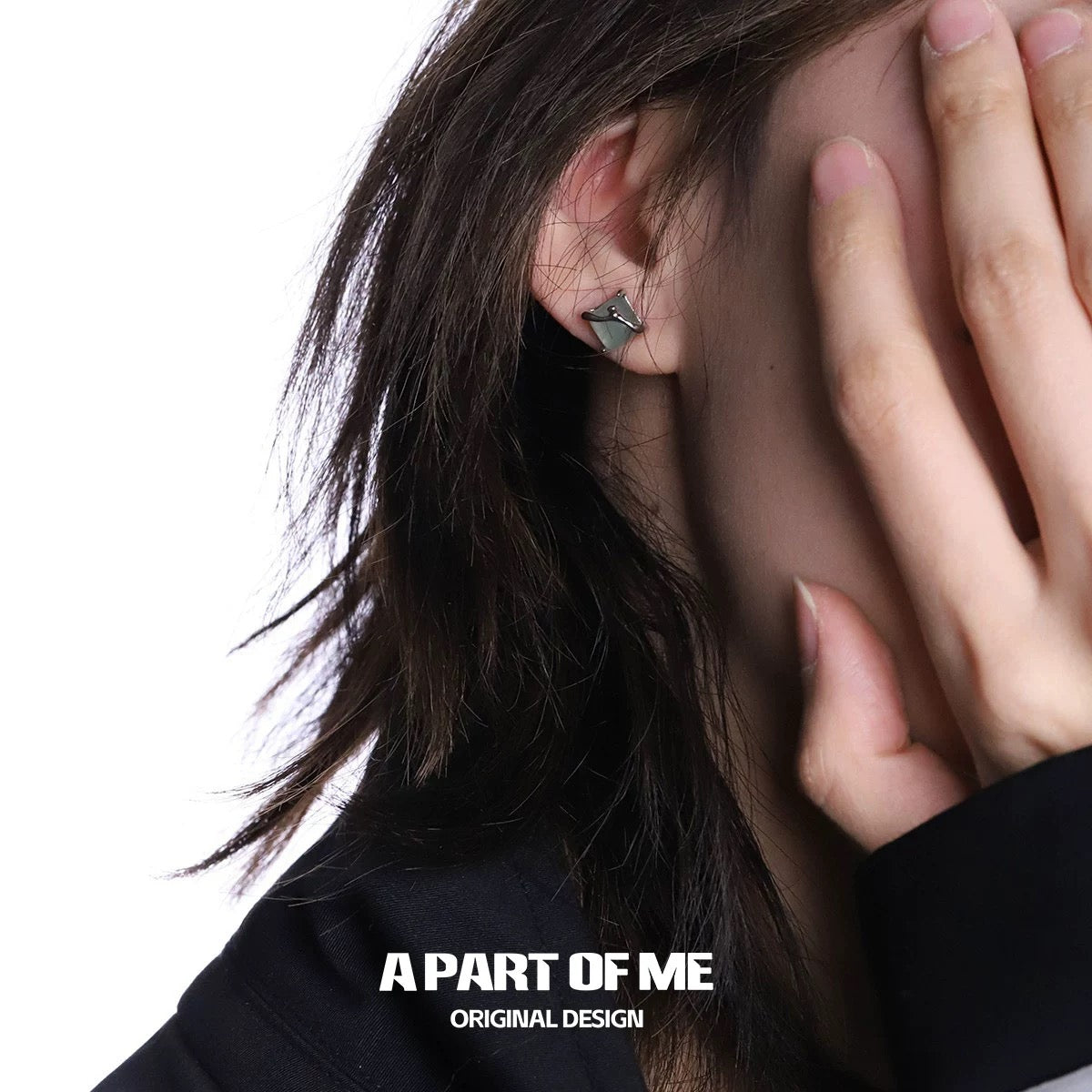 Aventurine S925 Sterling Silver Square Stud Earrings