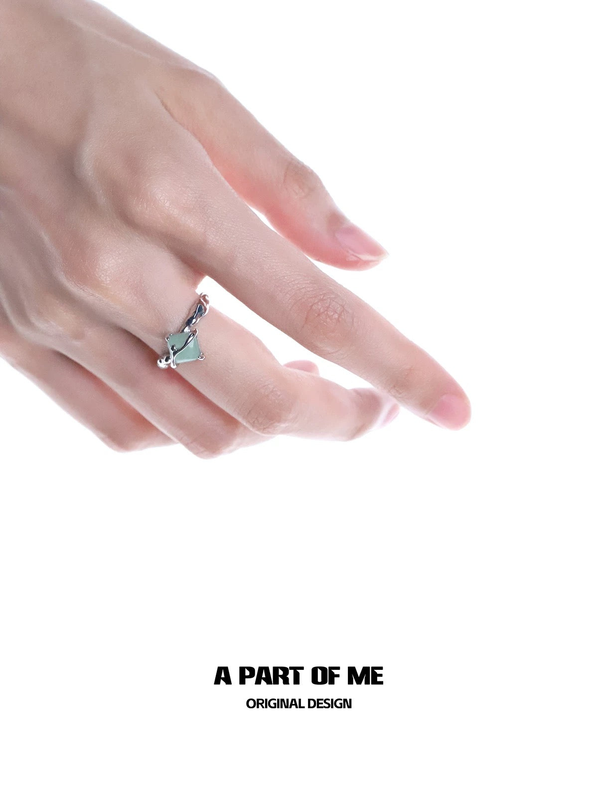 Aventurine S925 Sterling Silver Adjustable Ring