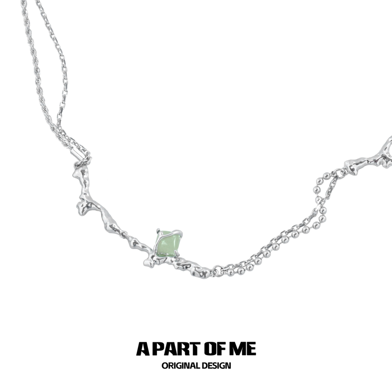 Aventurine 18K Platinum Plating Necklace