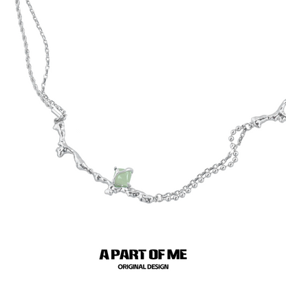 Aventurine 18K Platinum Plating Necklace