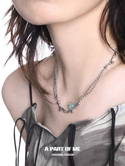 Aventurine 18K Platinum Plating Necklace