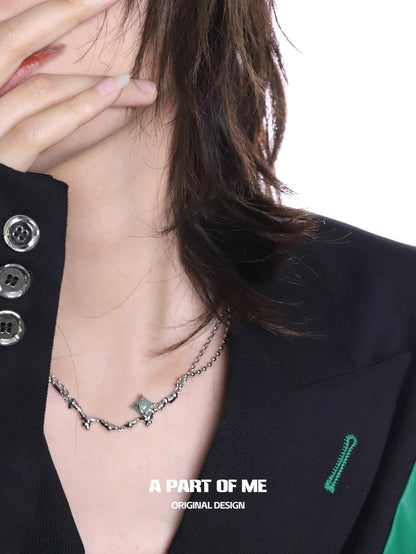 Aventurine 18K Platinum Plating Necklace