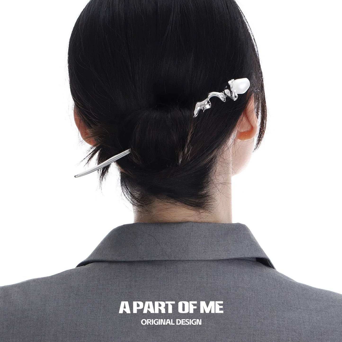 Pearl & Diamond 18K Platinum Plating Detachable Tassel Hairpin