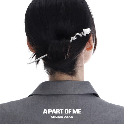 Pearl & Diamond 18K Platinum Plating Detachable Tassel Hairpin