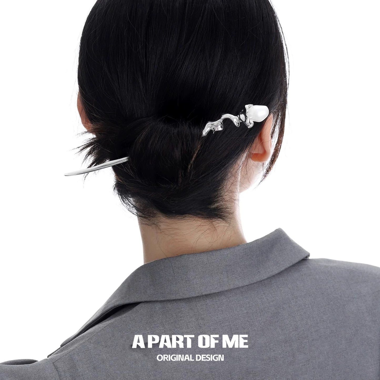 Pearl & Diamond 18K Platinum Plating Detachable Tassel Hairpin