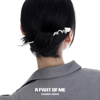 Pearl & Diamond 18K Platinum Plating Detachable Tassel Hairpin