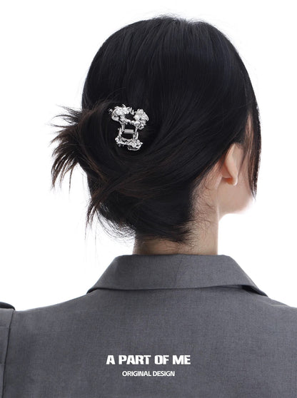 Pearl & Diamond 18K Platinum Plating Small Hair Claws