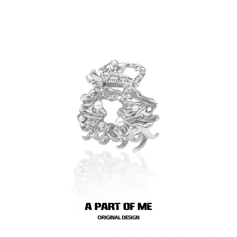 Pearl & Diamond 18K Platinum Plating Small Hair Claws