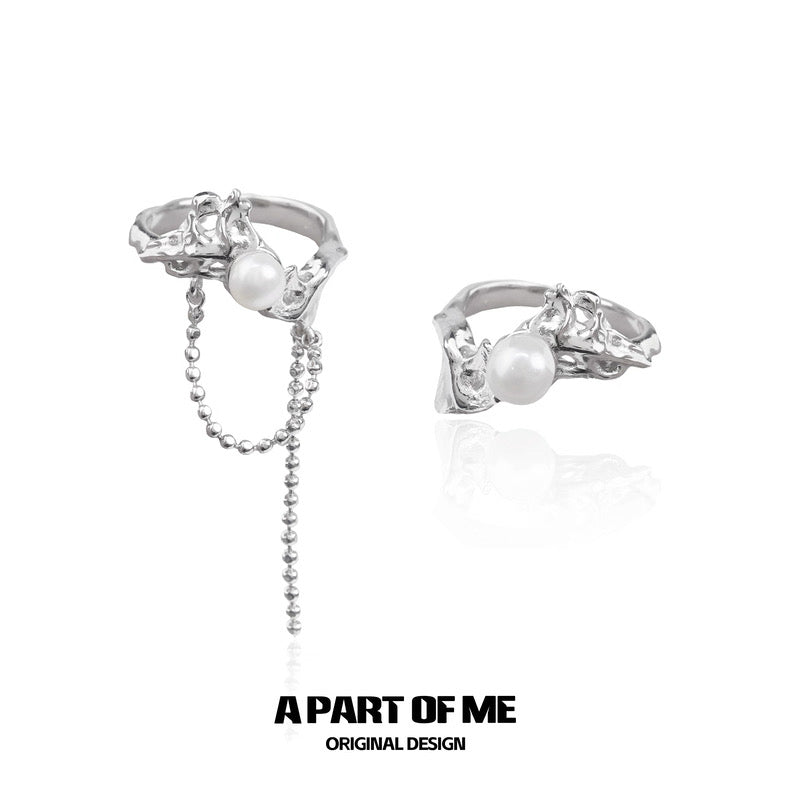 Pearl & Diamond S925 Sterling Silver Adjustable Rings