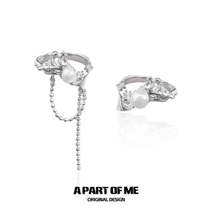 Pearl & Diamond S925 Sterling Silver Adjustable Rings