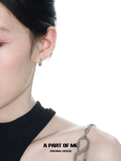 Mint Collection 18K Platinum Plating Earcuffs & Huggies Earrings