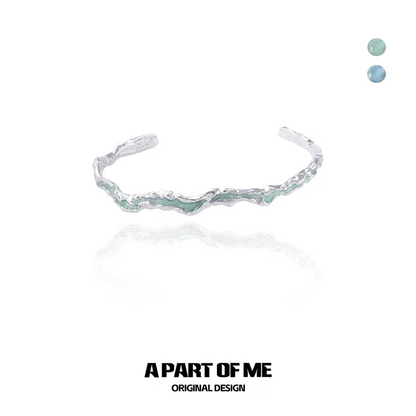 Mint & Blue 18K Platinum Plating Bangle