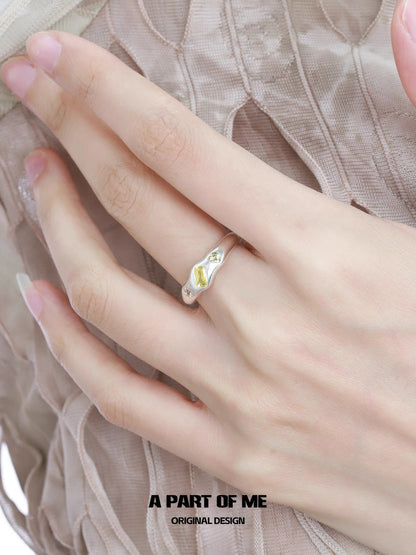 Rainbow Collection S925 Sterling Silver Y2K Star Couple Ring