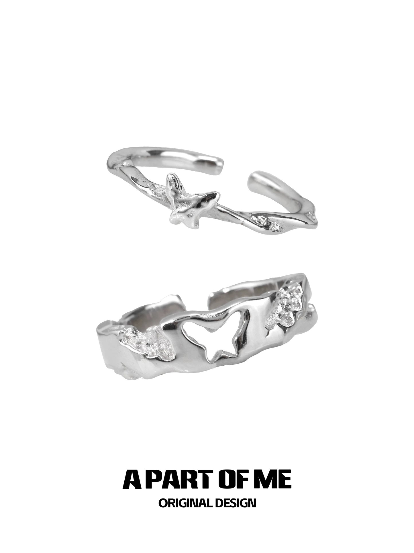 Imprinted S925 Sterling Silver Adjustable Ring