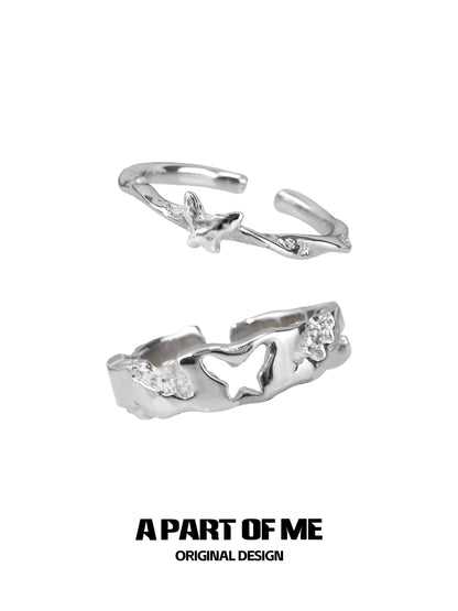 Imprinted S925 Sterling Silver Adjustable Ring
