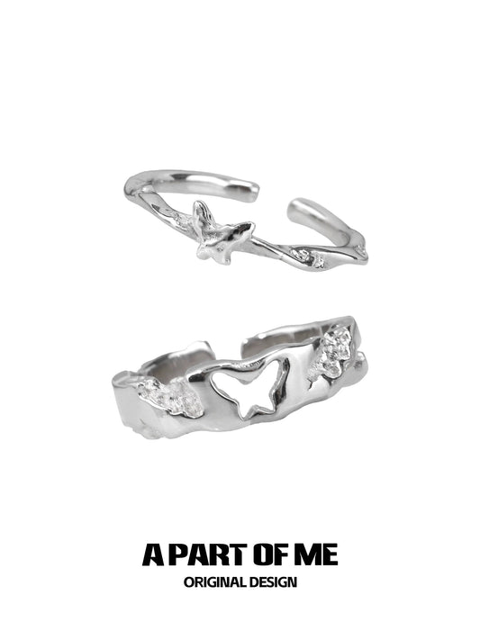 Imprinted S925 Sterling Silver Adjustable Ring