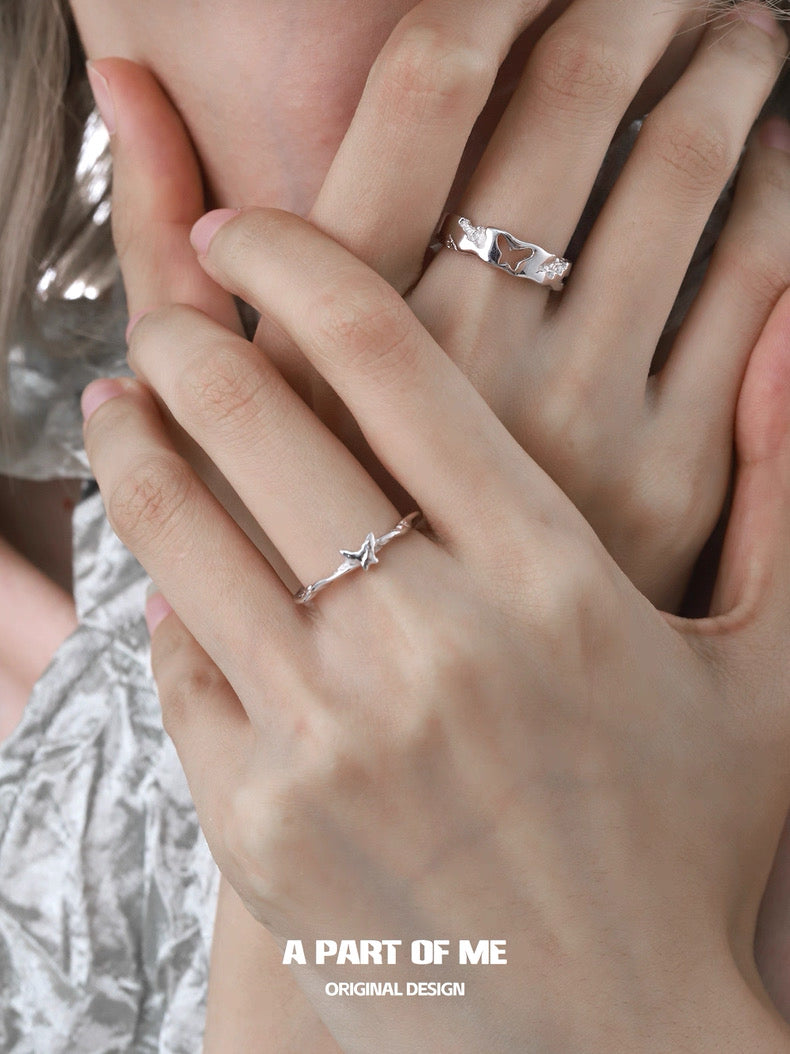 Imprinted S925 Sterling Silver Adjustable Ring