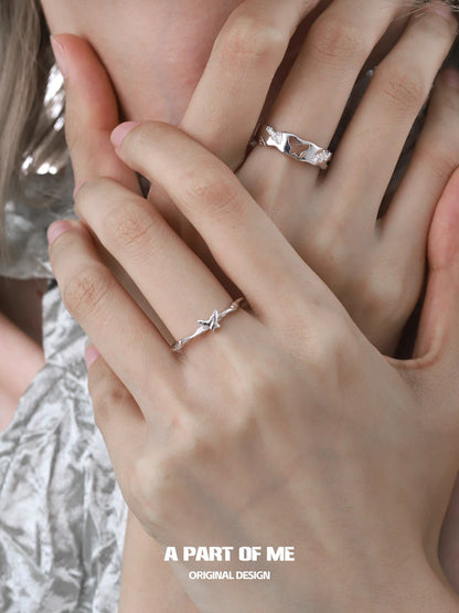 Imprinted S925 Sterling Silver Adjustable Ring