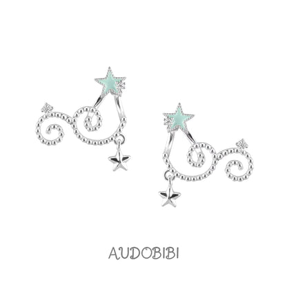 The Hidden Gate 18K Platinum Plating Star Vines Detachable Earrings