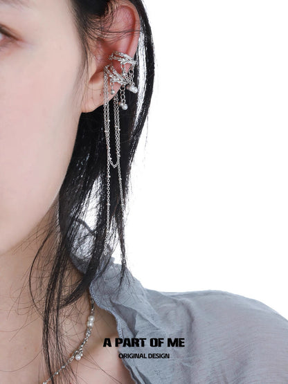 Pearl & Diamond 18K Platinum Plating Earcuffs