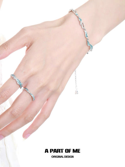 First Love S925 Sterling Silver Adjustable Couple Ring