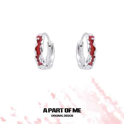 Venom 18K Platinum Plating Earcuffs & S925 Sterling Silver Huggies Earrings