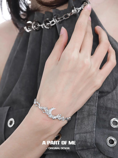 Moon in the Clouds 18K Platinum Plating Bangle