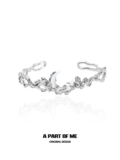 Moon in the Clouds 18K Platinum Plating Bangle