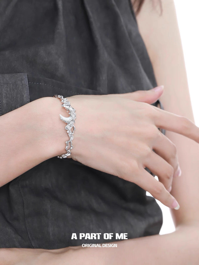 Moon in the Clouds 18K Platinum Plating Bangle