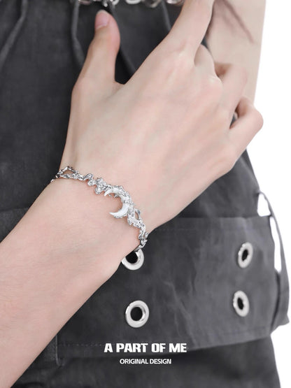 Moon in the Clouds 18K Platinum Plating Bangle