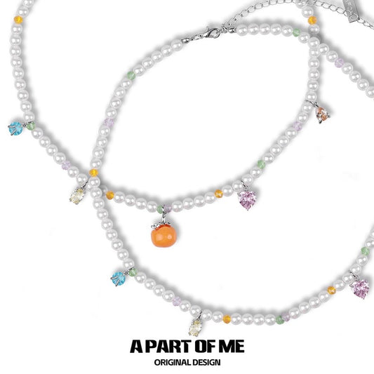 Persimmons 18K Platinum Plating Detachable Charm Necklace
