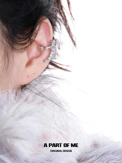 Wealthy Rabbit 18K Platinum Plating Easter Bunny Earcuffs