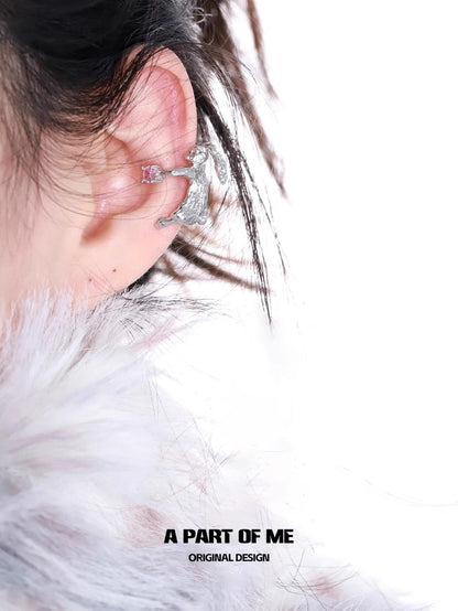 Wealthy Rabbit 18K Platinum Plating Easter Bunny Earcuffs